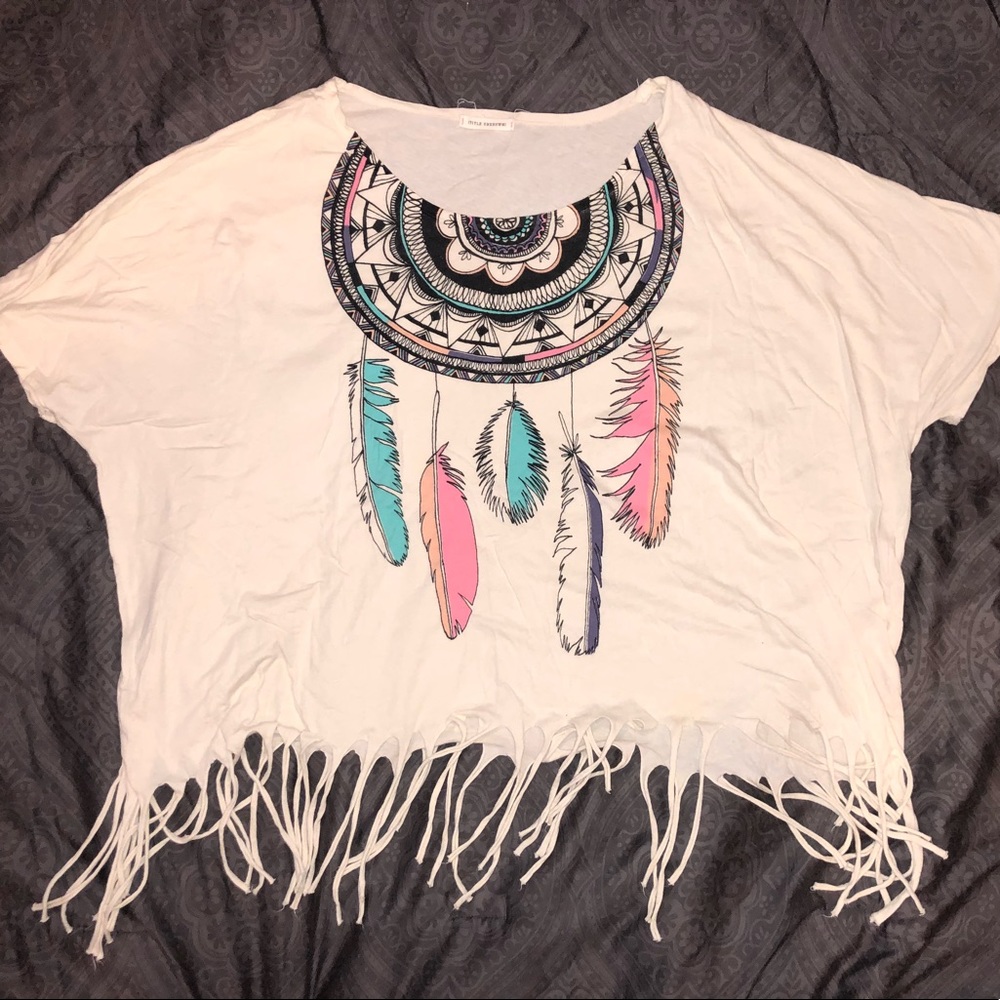 Dream catcher flow fringe top